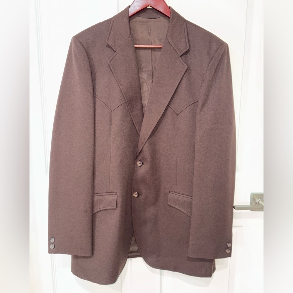 Circle S Western Wear Blazer-chocolate brown size 42L